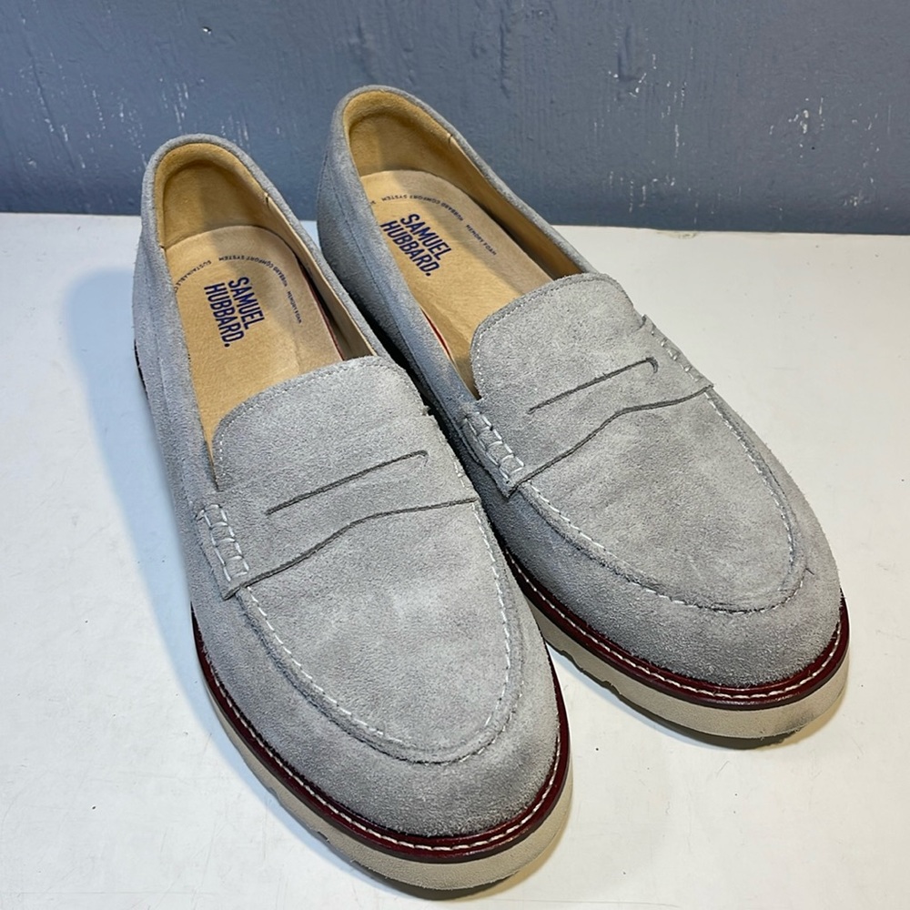 Samuel Hubbard Gray Suede Women's Loafers
